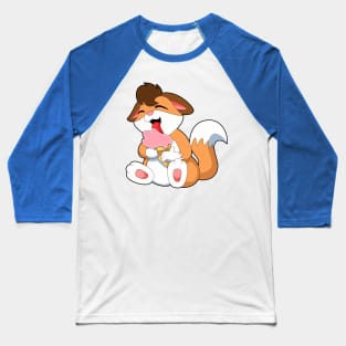 Fox with Strawberry Ice cream Baseball T-Shirt